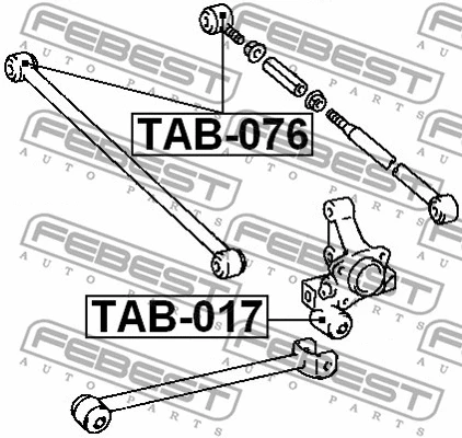 Mounting, control/trailing arm