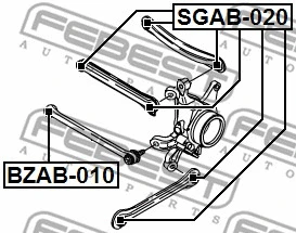Mounting, control/trailing arm