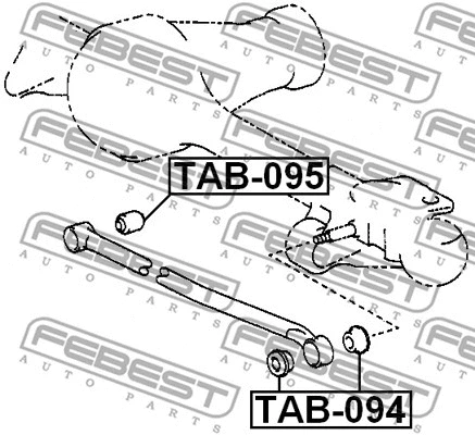 Mounting, control/trailing arm