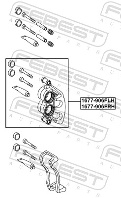 Brake Caliper (1677-906FRH)