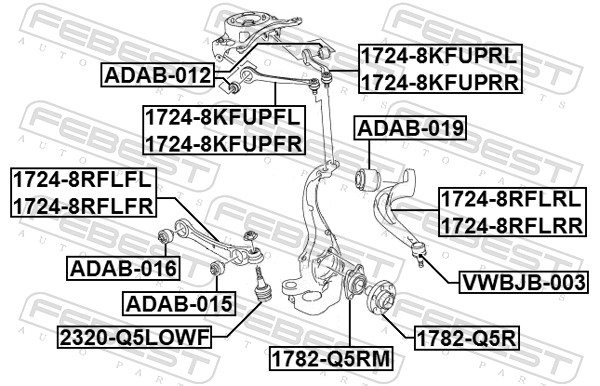 Control/Trailing Arm, wheel suspension