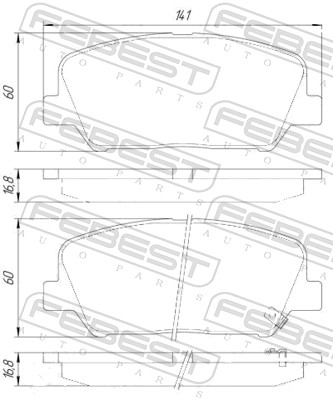 Brake Pad Set, disc brake (2201-CEEDF)