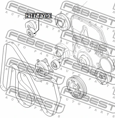 Tensioner Pulley, V-ribbed belt