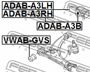 Mounting, control/trailing arm