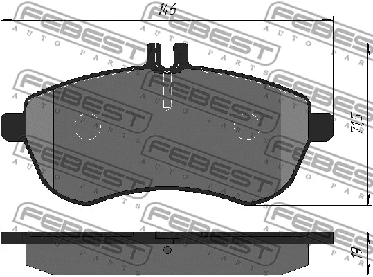 Brake Pad Set, disc brake (1601-204F)
