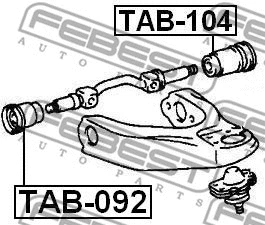 Mounting, control/trailing arm
