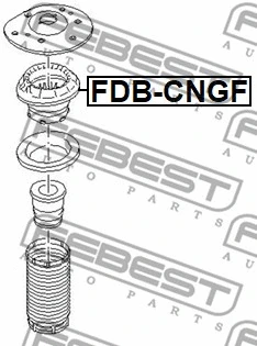 Rolling Bearing, suspension strut support mount (FDB-CNGF)