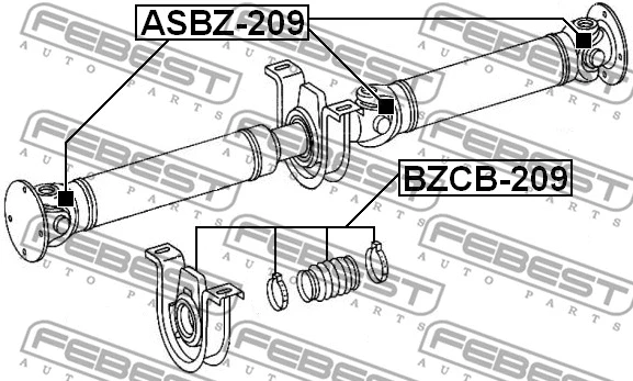 Bearing, propshaft centre bearing