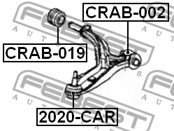 Mounting, control/trailing arm