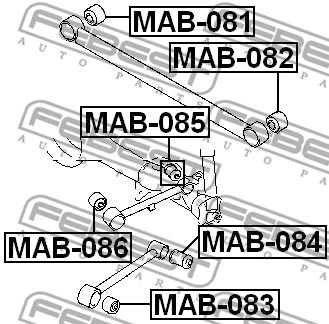 Mounting, control/trailing arm