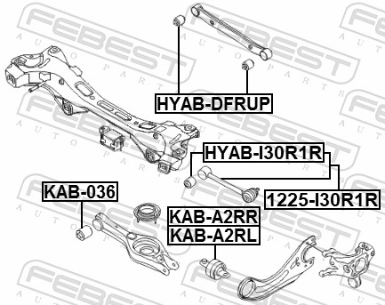 Mounting, control/trailing arm