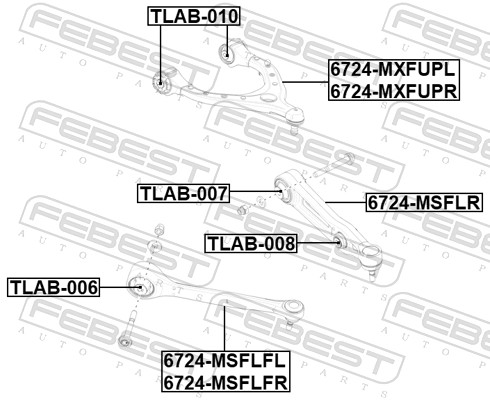 Control/Trailing Arm, wheel suspension (6724-MXFUPL)