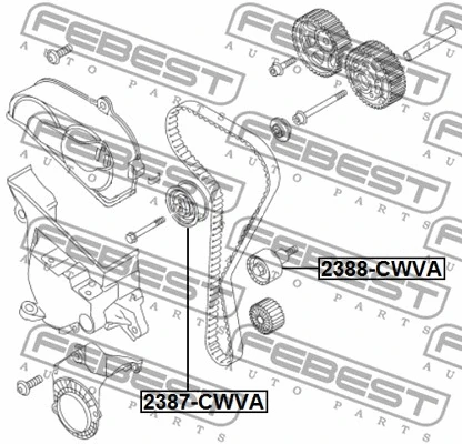 Deflection/Guide Pulley, timing belt