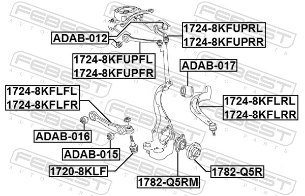 Control/Trailing Arm, wheel suspension (1724-8KFLFL)