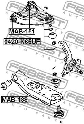 Mounting, control/trailing arm