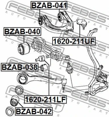 Mounting, control/trailing arm