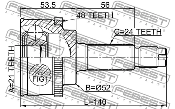 Joint Kit, drive shaft (2210-TAATA48)