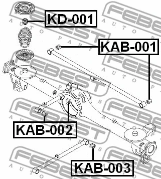Mounting, control/trailing arm
