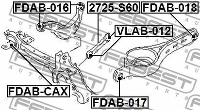 Mounting, control/trailing arm