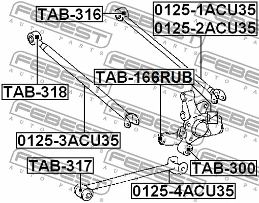 Mounting, control/trailing arm