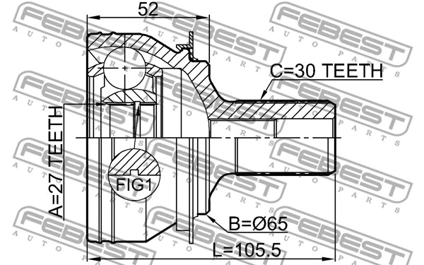 Joint Kit, drive shaft (1610-246)