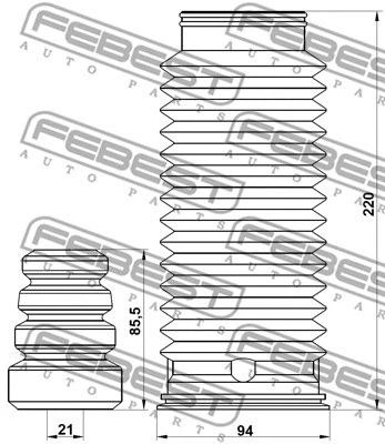 Dust Cover Kit, shock absorber