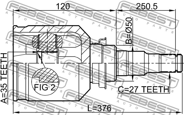 Joint Kit, drive shaft (0411-CW5RH)