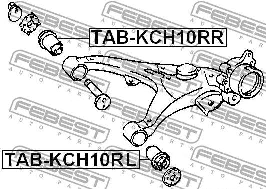 Mounting, control/trailing arm