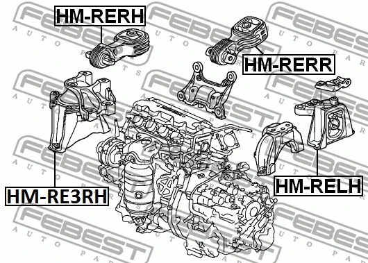 Mounting, engine