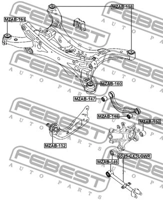 Control/Trailing Arm, wheel suspension (0525-CX5LOWR)