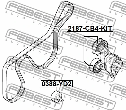 Tensioner Pulley, V-ribbed belt