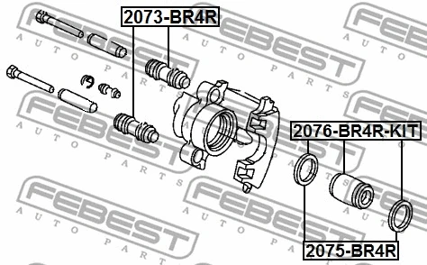 Bellow, brake caliper guide
