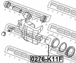 Piston, brake caliper