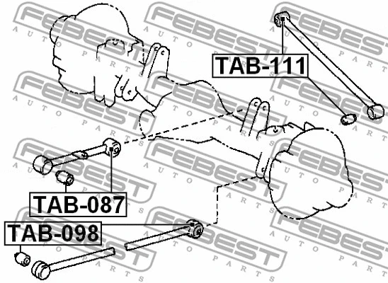 Mounting, control/trailing arm