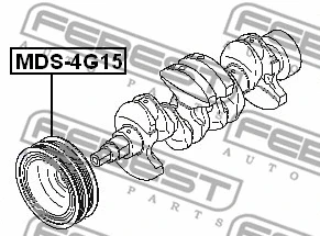 Belt Pulley, crankshaft