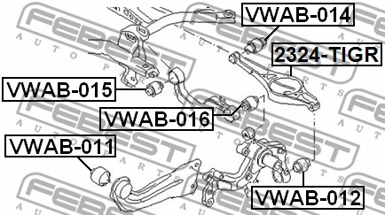 Mounting, control/trailing arm