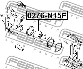 Piston, brake caliper