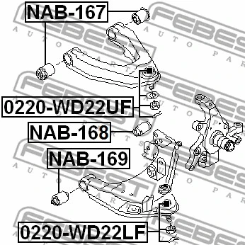 Mounting, control/trailing arm