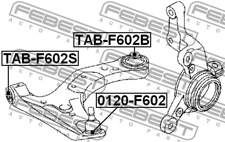 Mounting, control/trailing arm