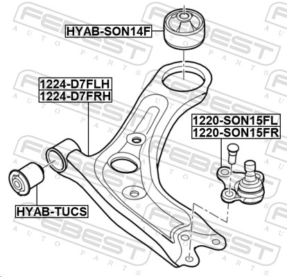 Control/Trailing Arm, wheel suspension