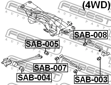 Mounting, control/trailing arm
