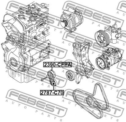 Belt Tensioner, V-ribbed belt