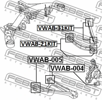 Mounting, control/trailing arm