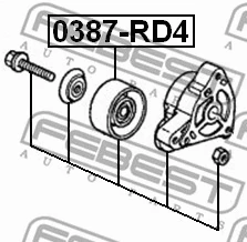 Tensioner Pulley, V-ribbed belt
