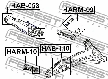 Mounting, control/trailing arm