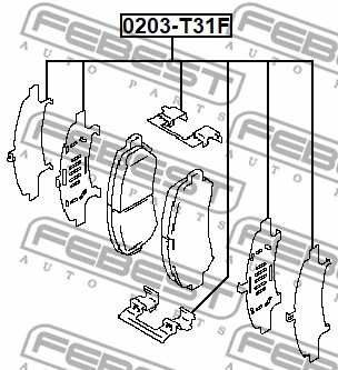 Accessory Kit, disc brake pad (0203-T31F)