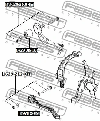 Mounting, control/trailing arm
