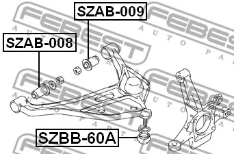 Mounting, control/trailing arm