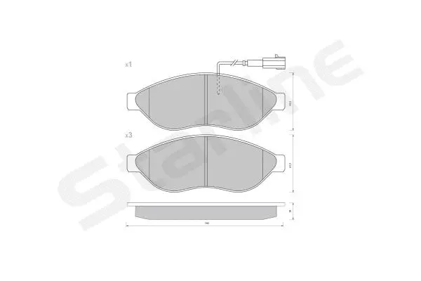 Brake Pad Set, disc brake (BD S847P)