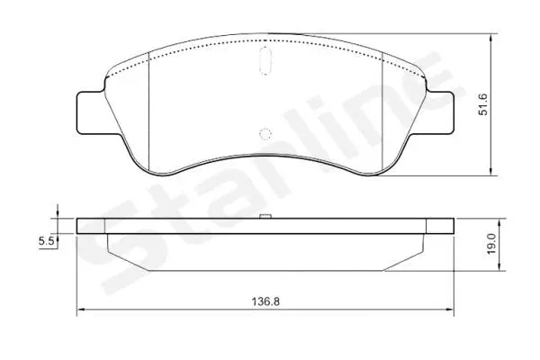 Brake Pad Set, disc brake (BD S842P)